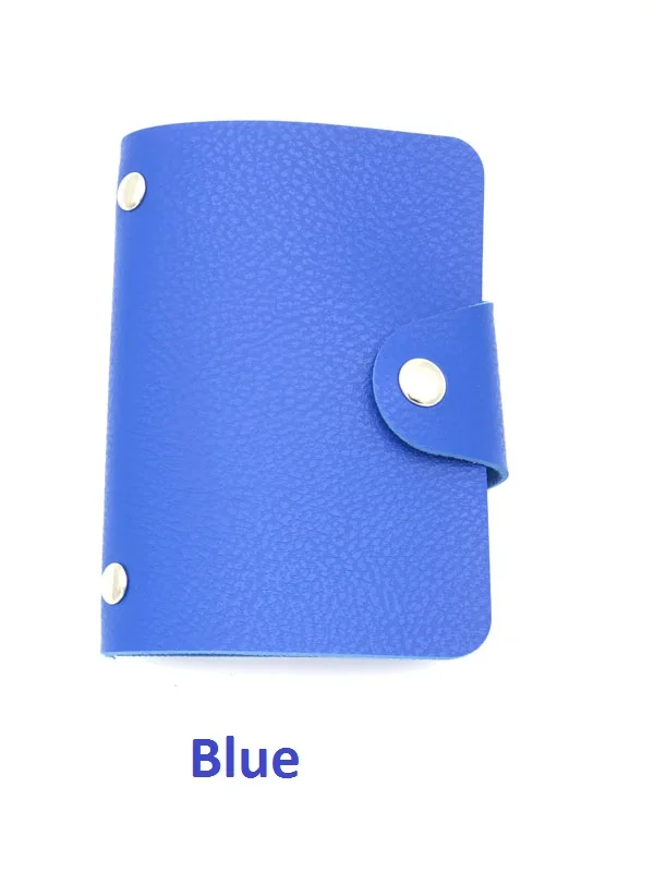 Бизнес-держатель для карт из искусственной кожи для мужчин и женщин, держатель для банковской кредитной карты, сумка для ID карты, кошелек, свяжитесь со службой поддержки клиентов, чтобы получить бесплатно - Цвет: Blue