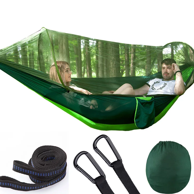 Camping Hammock with Net Lightweight, Hold Up to 772lbs, Portable Hammocks for Indoor, Hiking,Backpacking, Travel, Backyard