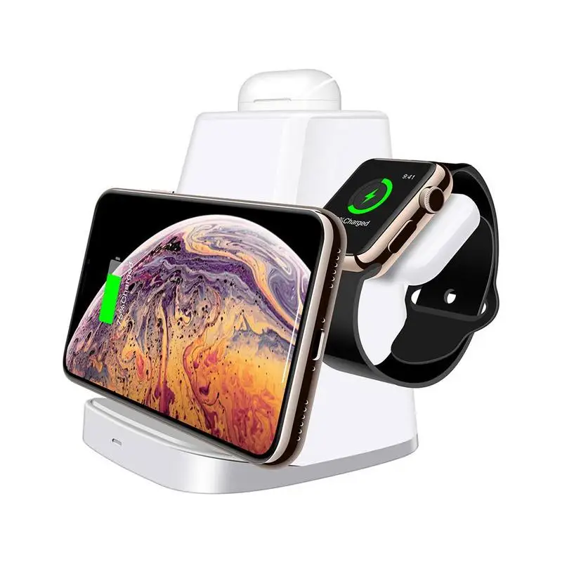 

Multifunction Wireless Charging Mount Dock Stand Holder For Airpod 3 IN 1 QI Wireless Charger For iPhone Samsung