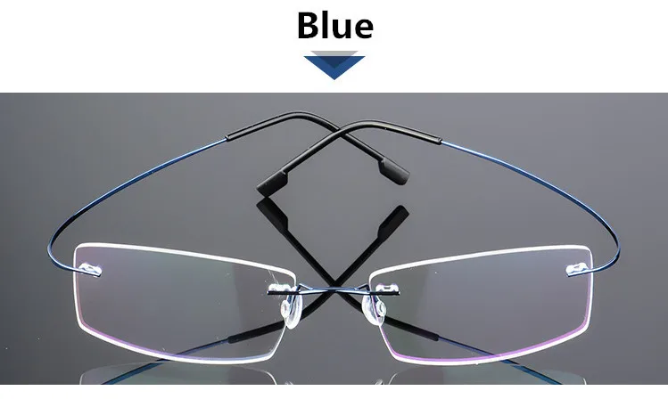 C3 Blue Модные квадратные очки без оправы, оправа для женщин и мужчин, бренд, ультралегкий сплав, оптика, оправы для очков, без диоптрий, очки RX Able - Цвет оправы: C3 Blue
