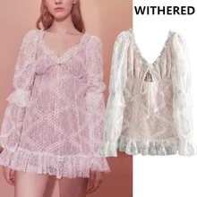 Увядшее английское кортовое винтажное цельное кружевное сексуальное винтажное мини-платье для женщин vestidos de fiesta de noche vestidos Вечернее Платье Блейзер