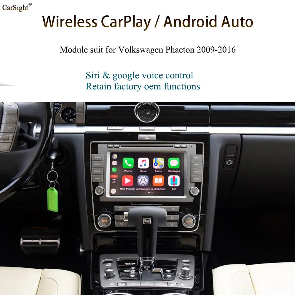 

Беспроводной экран Mirrorlink Apple CarPlay для Volkswagen Phaeton RNS810 Android Auto Wireless CarPlay для VW