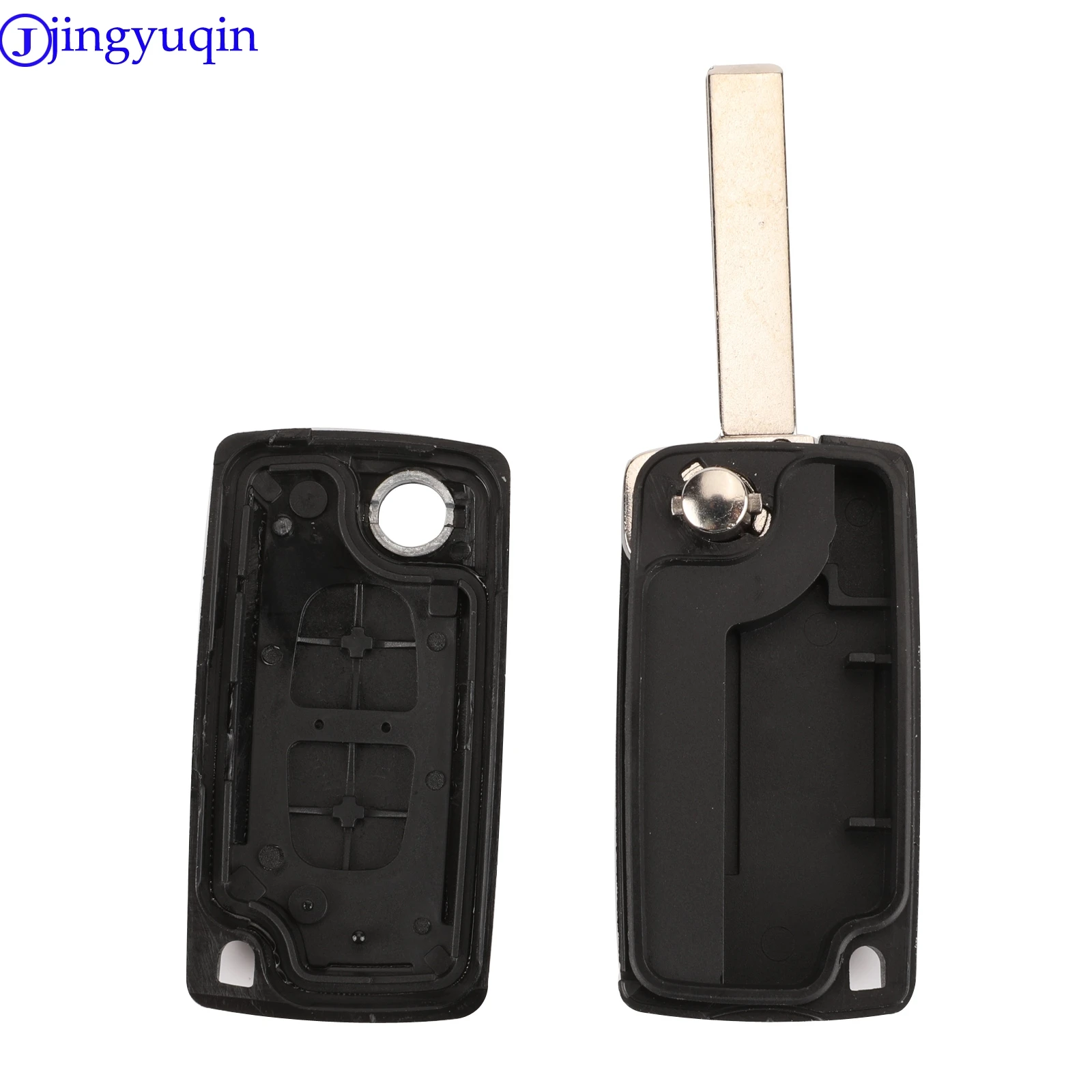 JINGYUQIN 20PS CAR KEY CASE SHELL FOR PEUGEOT 307 407 308 607 FOR CITROEN C2 C3 C4 C5 C6 C8 XSARA PICA CE523 HU83 CE536 VA2