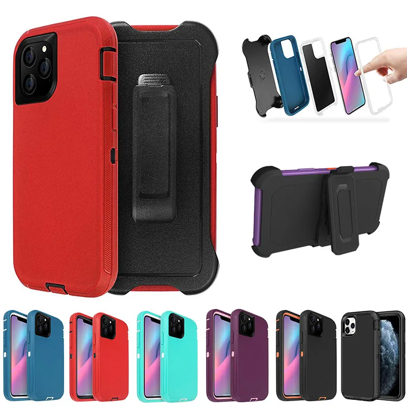 Противоударный чехол для iPhone 11 12 13 pro Max 6 6S 7 8 Plus X XS XR 3 в 1 | Мобильные телефоны и