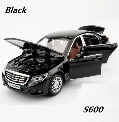1/32 Maybach S600 литые под давлением металлические модели автомобилей, игрушечный автомобиль с имитацией, светильник с музыкой, 6 дверей, можно открыть, подарки для детей - Цвет: Зеленый