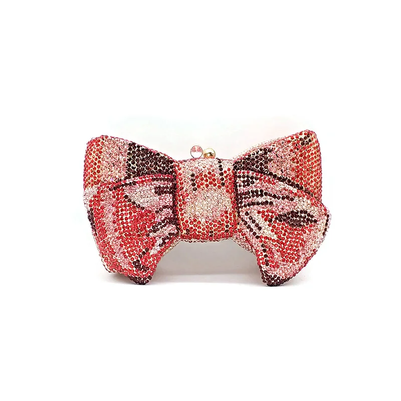 Classical women accessories diamonds luxury clutches bow knot crystal purses Bridal wedding party Popsicle purses