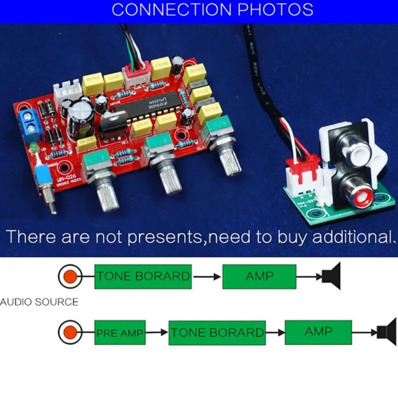 Регулировка DIY усилитель комплект аксессуары HIFI энтузиаст LM1036 предусилитель доска тон доска усилитель Передняя панель бас и высокие частоты