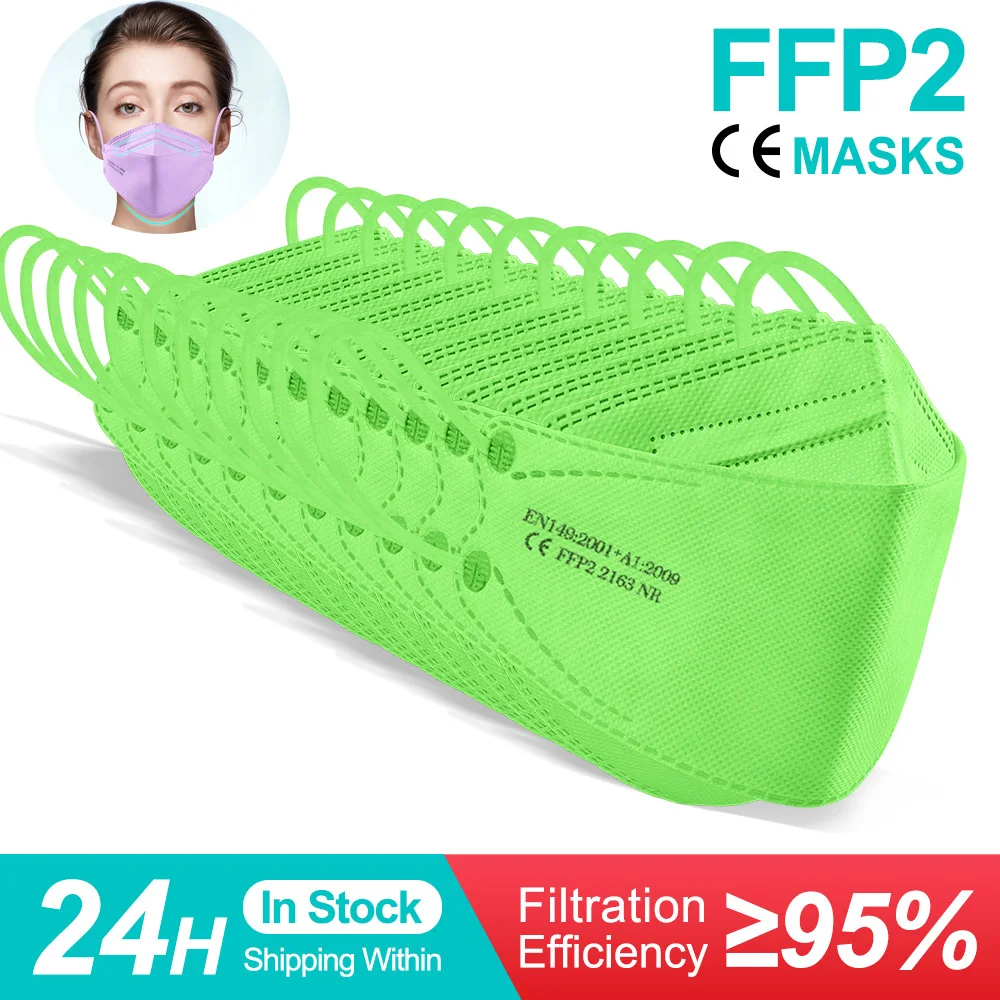 Ffp2mask KN95 маски 4 слоя со ртом для лица многоразовый Фильтр Защитный респиратор