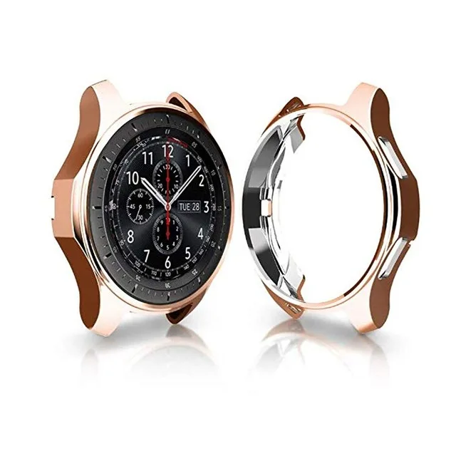 Розовое золото Samsung Galaxy Watch 46 мм 42 мм Часы Мягкий защитный чехол ТПУ Тонкий чехол для смарт часов рамка умные часы аксессуары - Цвет: Розовое золото