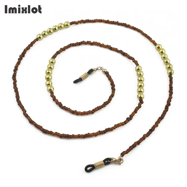 Imixlot винтажные золотые кофейные бисерные очки для очков Солнцезащитные очки для чтения цепочка для очков держатель шнура шейный ремешок веревка для женщин и мужчин - Цвет: Picture Shows