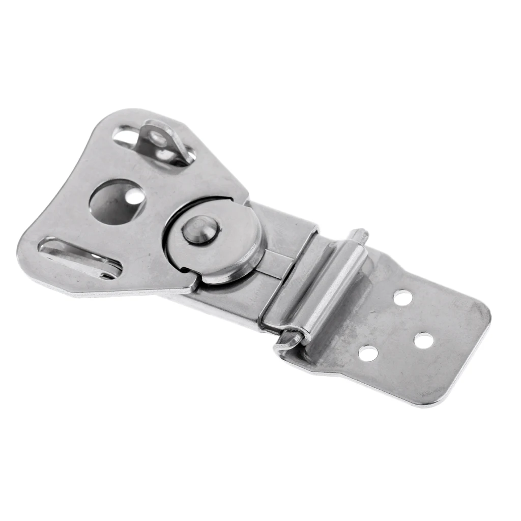 88 x 44mm Durable Marine Stainless Steel Flight Case Butterfly Rotate Turn Latch Lock with Eye Ring