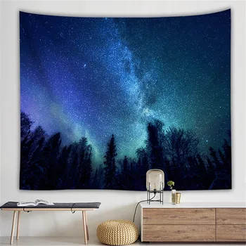 

Star Galaxy Rectangle Tapestry Wall Art Hanging Beach Towel Yoga Mat Picnic Blanket Throw Rug Wall Carpet Polyester