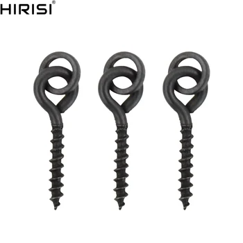 

50pcs Carp Fishing Boilies Screw with Solid Ring Bait Tool Chod Rigs Carp Fishing Hair Tackle