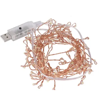 

10m 32.8ft 100 LED USB Copper Wire Fairy String Light with 8 Modes Night Light for Christmas Festival Music Party Garland Deco