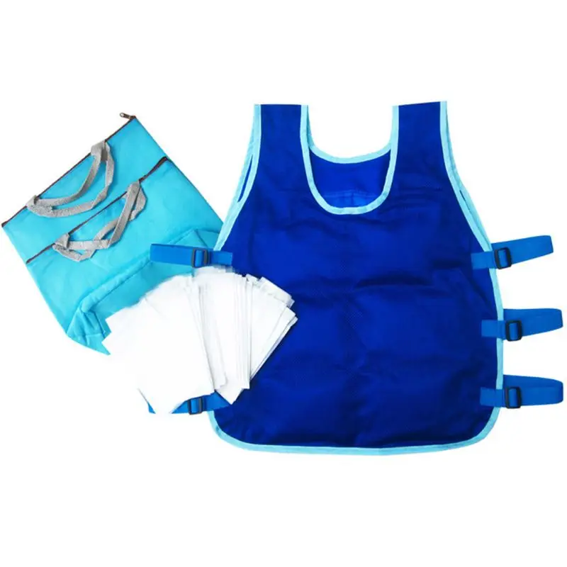 

Summer Cooling Vest With 24PCS Ice Packs And 2 Insulated Bag ICY Cooling Vest Heat Resistant Apron For Men and Women