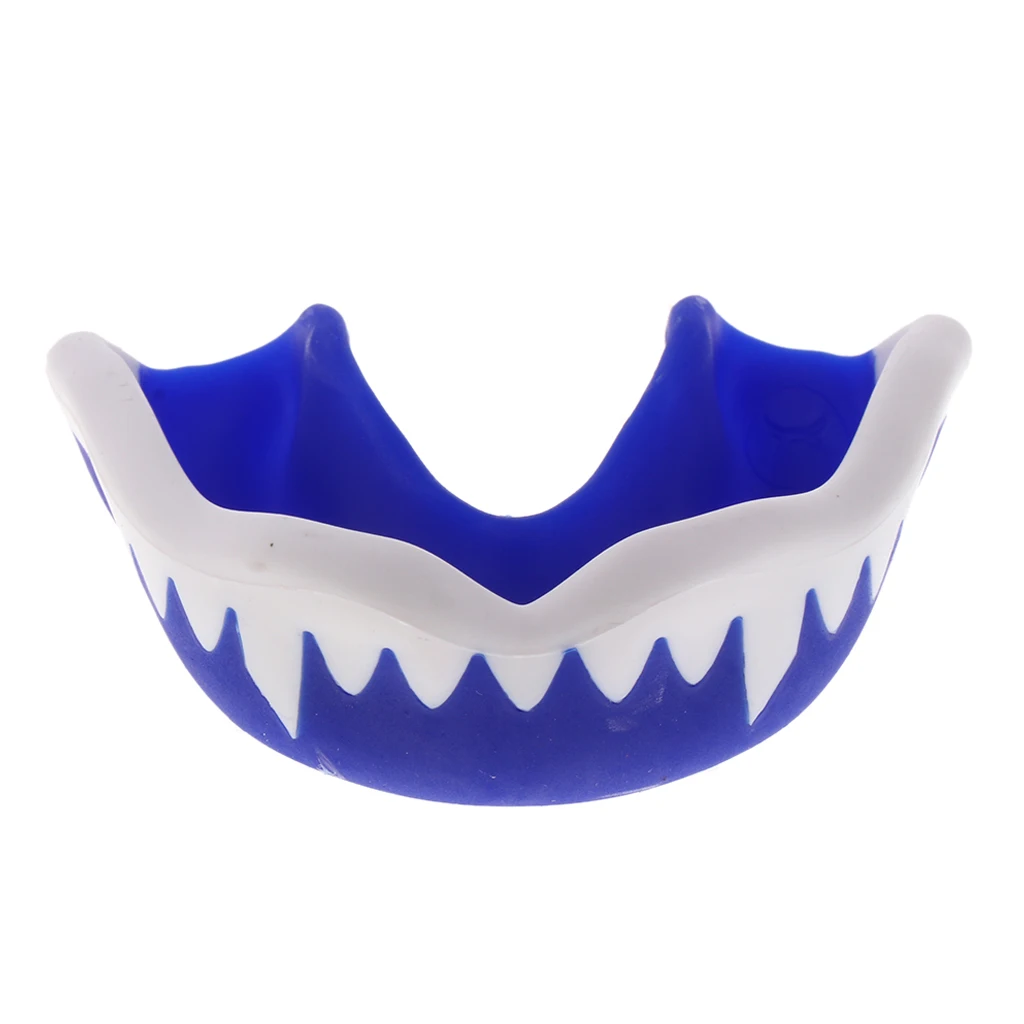 Бокс мундгард для взрослых EVA Защита рта MMA зубы протектор с Чехол - Цвет: Синий