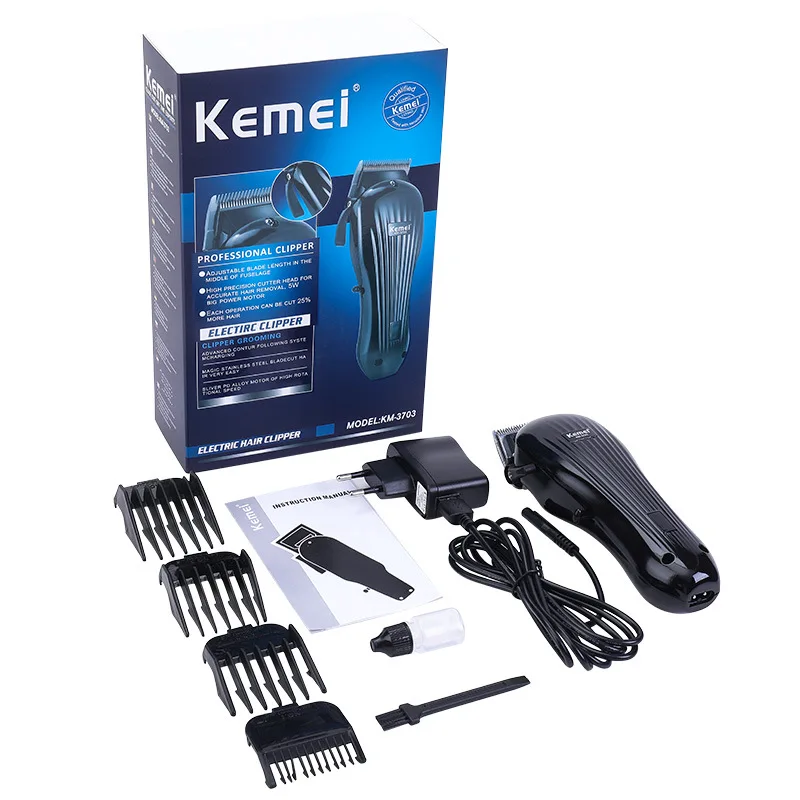 KEMEI машинка для стрижки волос KEMEI перезаряжаемая ретро-переключатель масляная голова электрическая машинка для стрижки литиевая батарея длительная батарея KM-3703