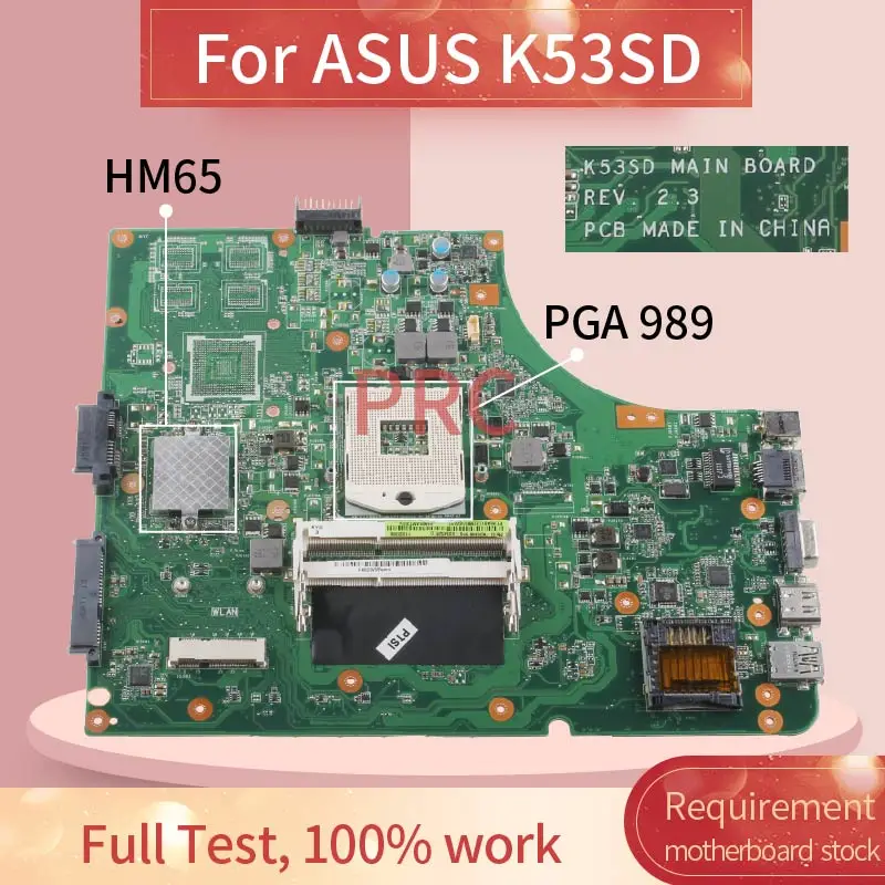Placa-mãe Hm65 Ddr3 para Notebook Asus K53sd Atualização 2.3 Placa-mãe para notebook - Imagem 2