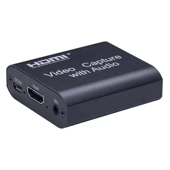 

USB HDMI Video Capture Card HDMI to USB 2.0 1080P Video Recording Box Mic Input + 3.5mm Audio Output For Game Live Streaming