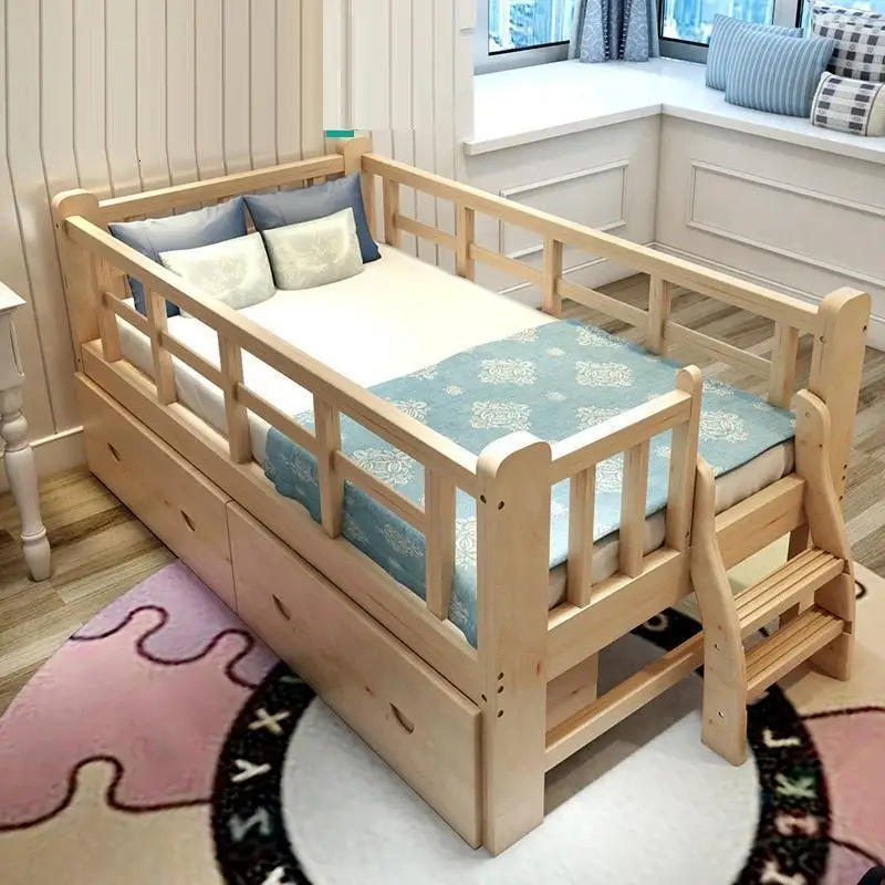 Мобильная деревянная кровать для детской кроватки из дерева Луи литера Yatak с подсветкой для детской спальни Cama Infantil Muebles, детская мебель, кровать