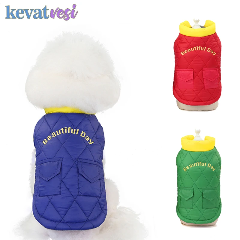 

Warm Dog Clothes Winter Dog Coat Thicken Windproof Puppy Jacket Pet Outfit Vest Small Medium Dogs Chihuahua Dogs Clothing
