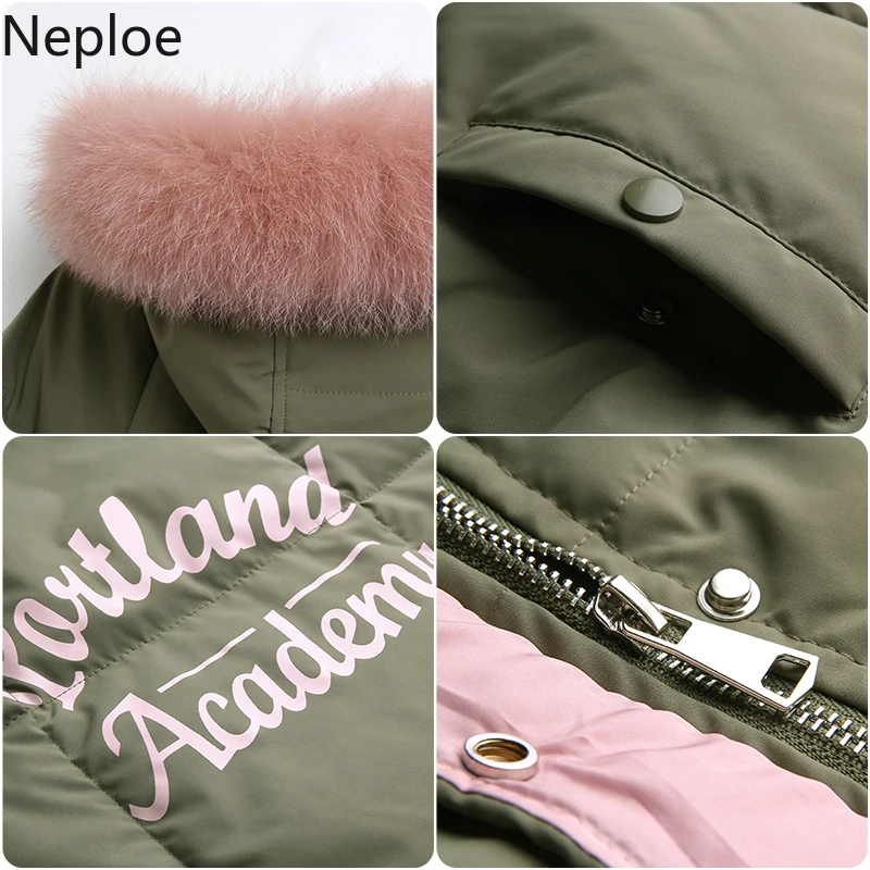Neploe/зимнее пальто для женщин в Корейском стиле; свободная тонкая короткая Студенческая хлопковая куртка; большие размеры; однотонная повседневная куртка Casaco Feminino 46346