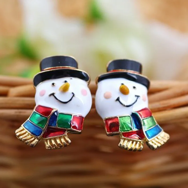 Milangirl Korean Hanging Dangle Earrings For Women Girls Xmas Snowman Ladies Jewelry Accessories Christmas s | Украшения и