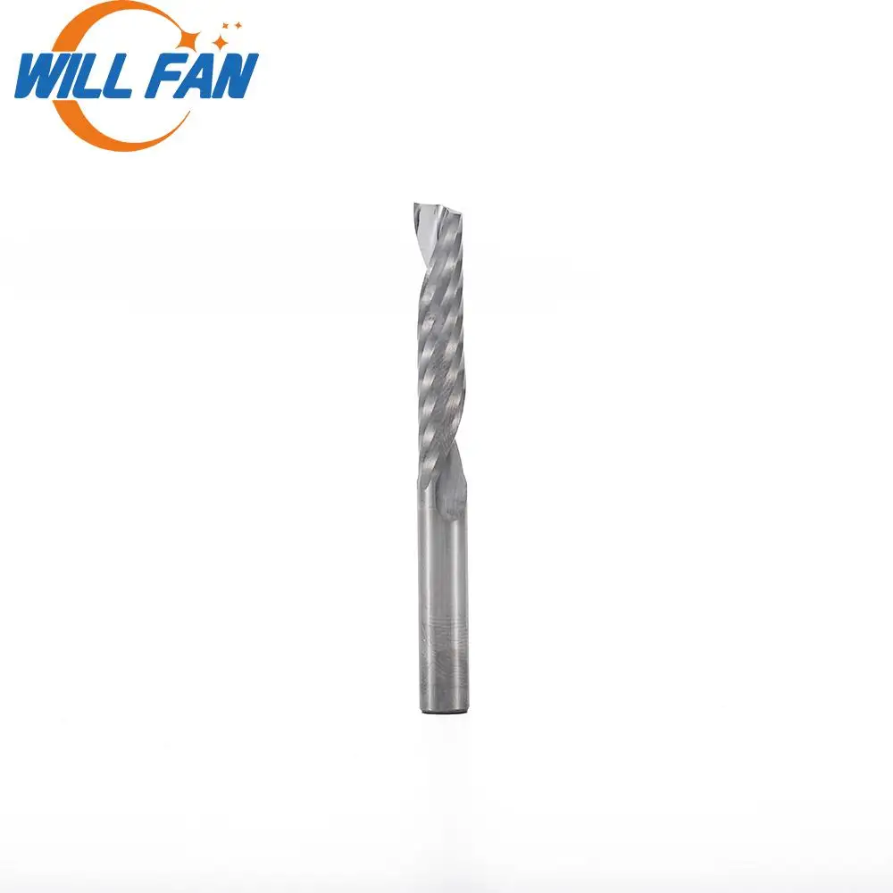 Will Fan 4mm One Spiral Flute Bits 5 Pcs/lot For Cut MDF Acrylic Aluminum Model Board CNC Rouer Bit Tools Parts