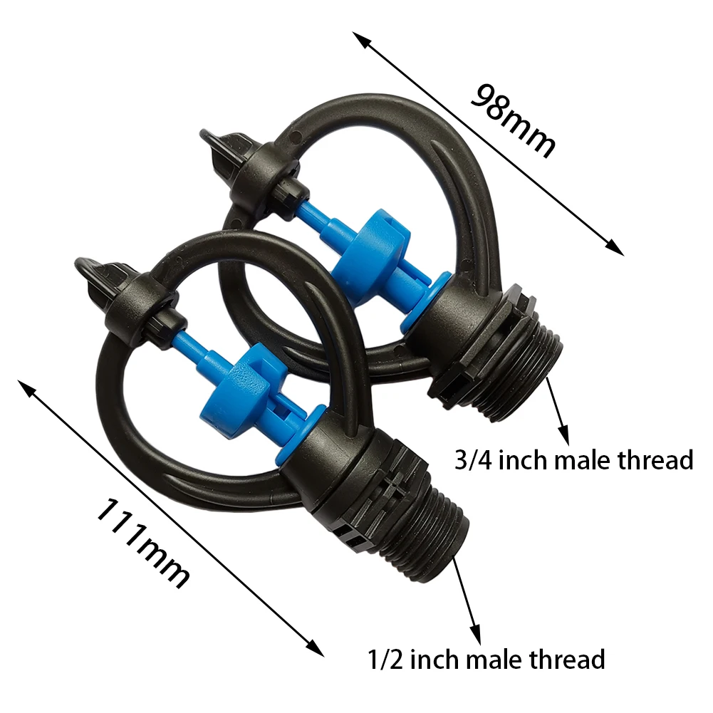 2 шт. 1/2 ''3/4'' наружная резьба пластик поворот садовый разбрызгиватель газон микро орошения системы насадка для полива