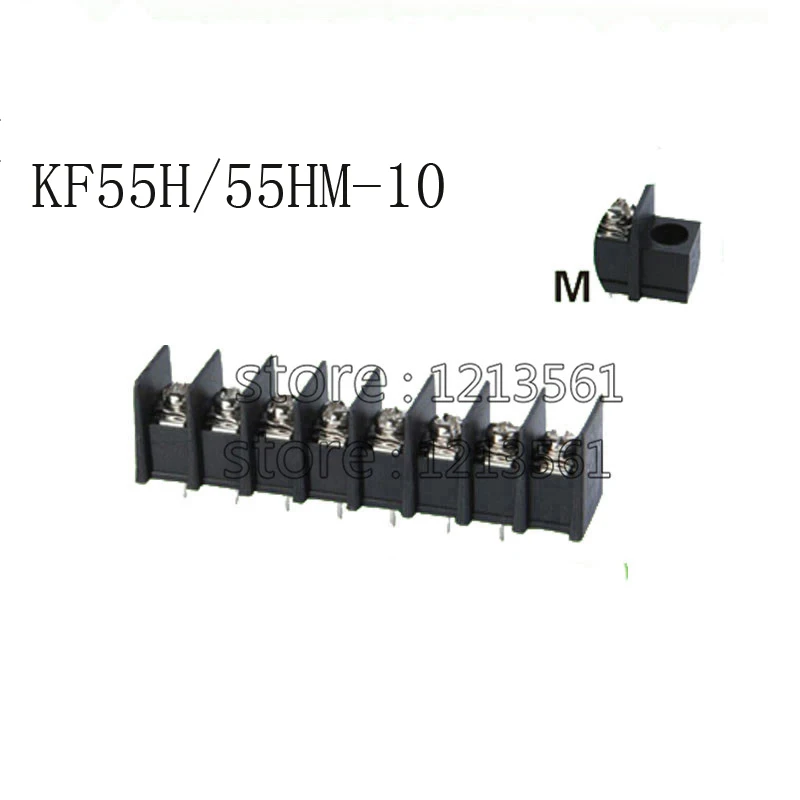 KF55H/55 Φ-10 мм барьерные клеммные колодки шаг 10 Латунный разъем 300 В 30A | Обустройство