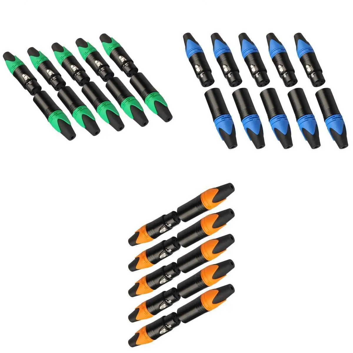 30 пар 3 Pin XLR штекер Адаптер для микрофона и микрофонного кабеля