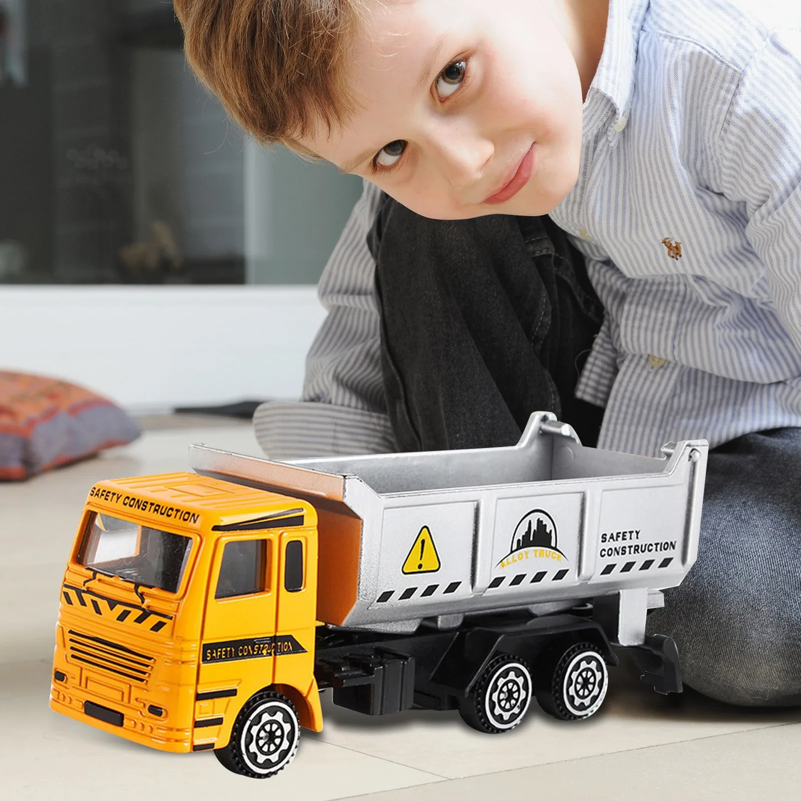 Juguetes de ingeniería para niños, coche de minería, camión, regalo de cumpleaños, regalos divertidos