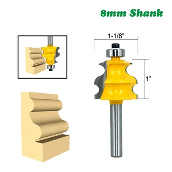 

8mm Shank Milling Cutter Line Router Bit Architectural Molding Woodworking Tenon For Woodwork Machine Milling Tools MC02079