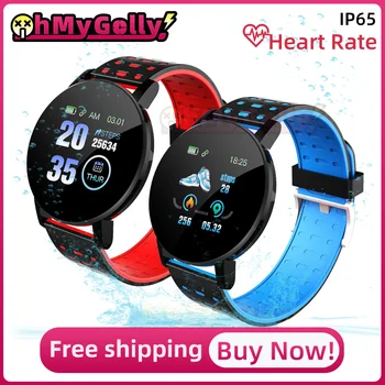 

2020 119 plus Smart Watch Blood Pressure Round Bluetooth 119p Smartwatch Women's Watch Waterproof Sports Tracker for Android Ios