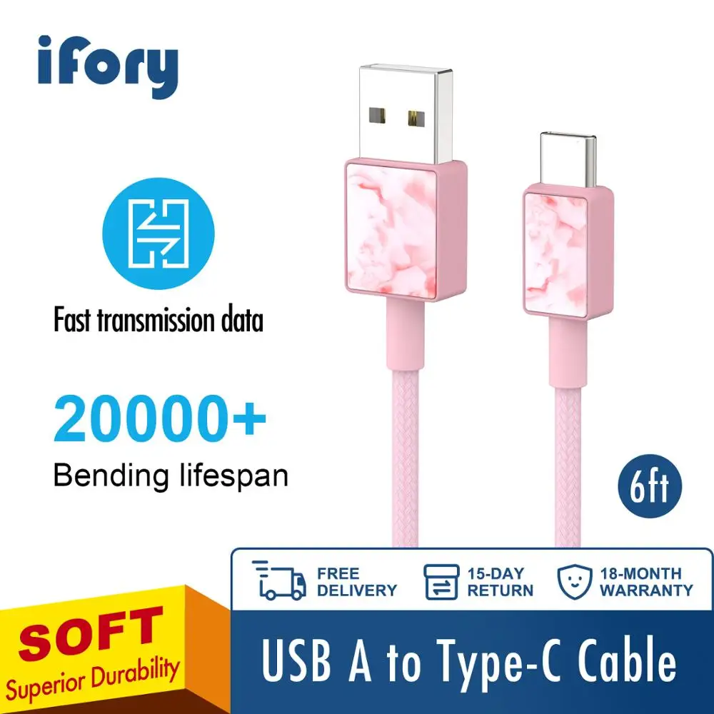 Кабель Ifory USB Type-C для Samsung Galaxy S9 Huawei Mate 20 30 Xiaomi Redmi note 3 А 6 футов | Мобильные телефоны и