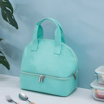 

Lunch bag tote Cute female Hand Bag zipper Portable Bag Women Food Bag for Work School picnic bags small handbag thermal bags