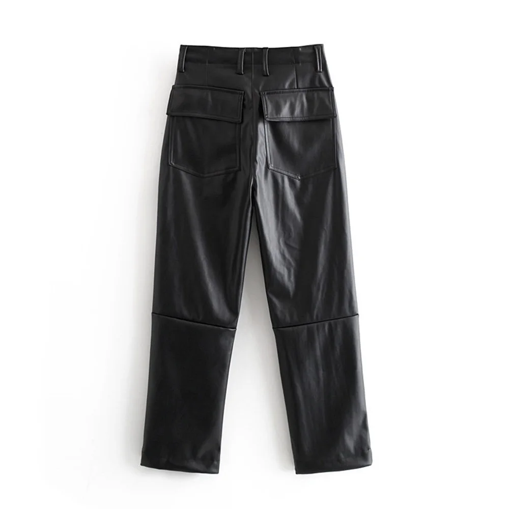 Осень 2019 женская новая высокая талия флип патч сумка украшенная PU искусственная