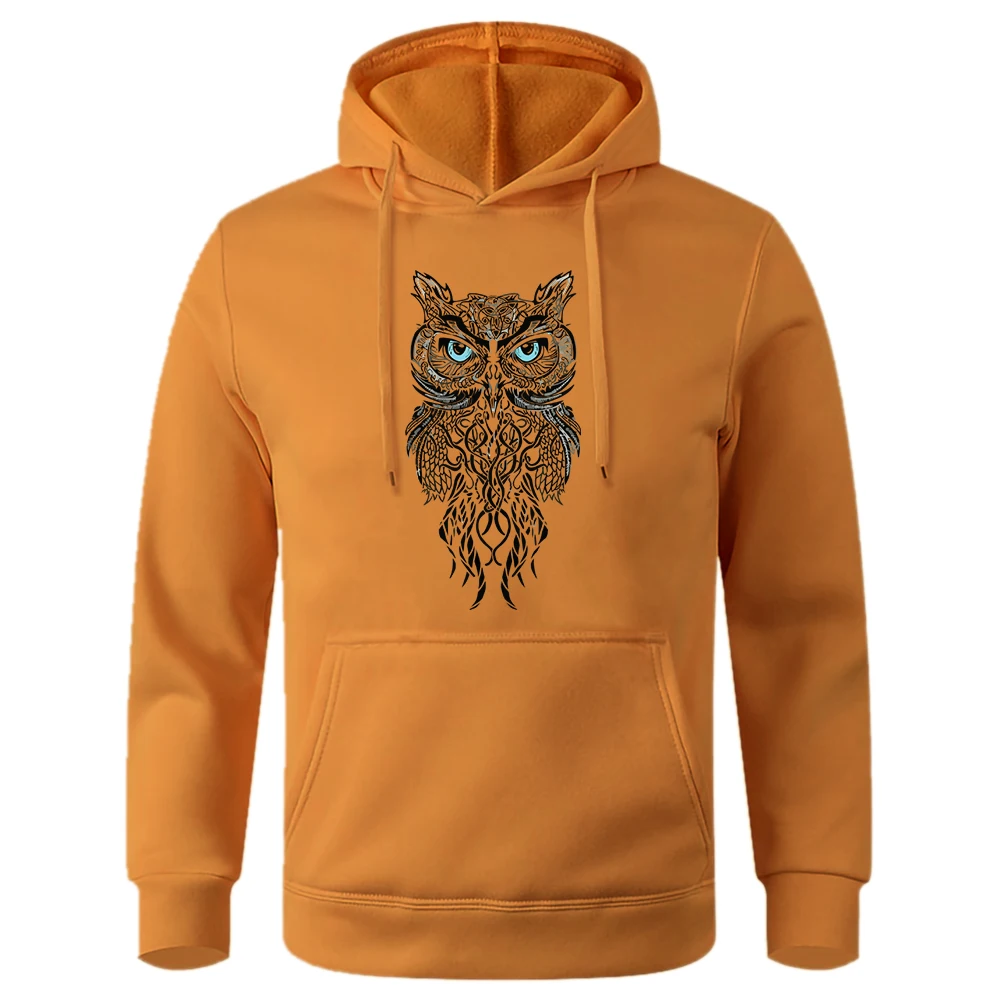 

2021The Myth Of The Owl Printing Mens Sweatshirt Thermal Vintage Clothes Soft Comfortable Hoodies Oversize Loose Men'S Hoodie
