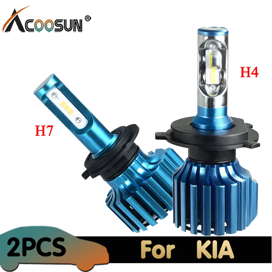 Acoosun 2 предмета светодиодный автомобилей головной светильник лампы 12V CSP 6500 к 12000Lm