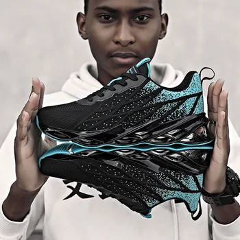 

Breathable Blade Running Shoes Men Fitness Sneakers Gym Training man Sports Shoes Comfortable Road Walking Shoes Big Size 45 46