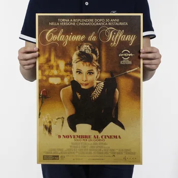 

Breakfast at Tiffany's Retro Film Kraft Paper Placardart 51x35.5 cm