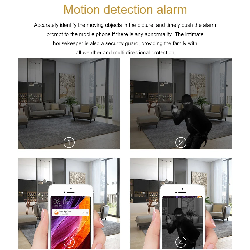 Micro Home IPcamera Wireless Video CCTV Mini Security Surveillance with Wifi IP Camera Cam Motion Sensor Wi Fi Camara for Phone