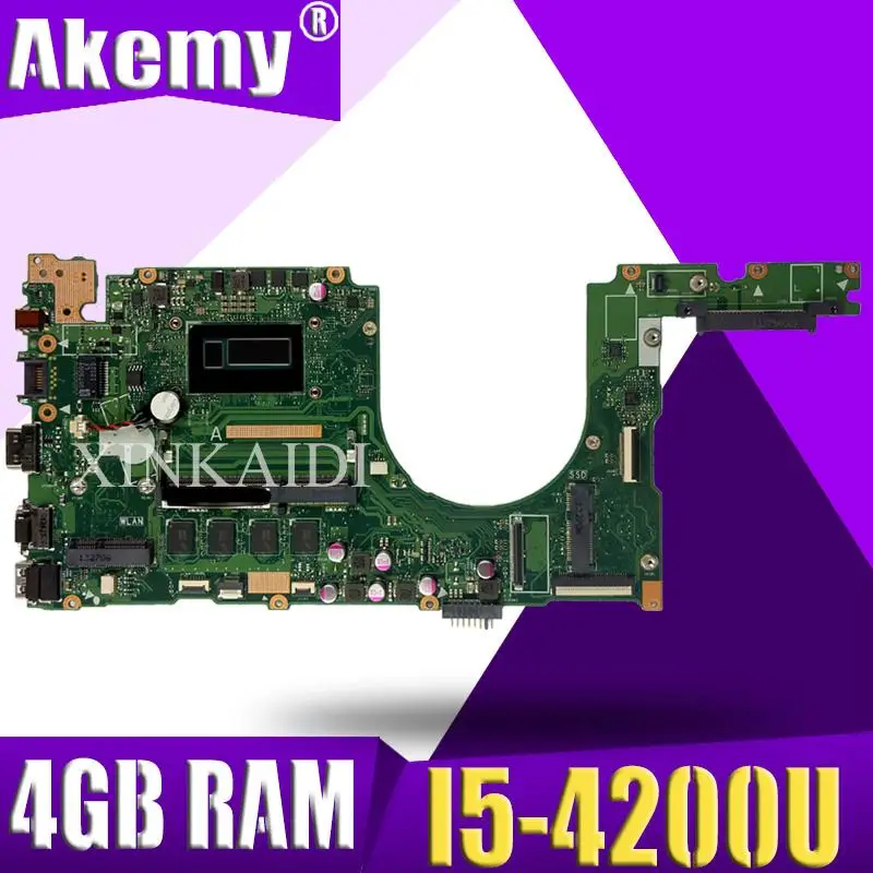 PU401LA с I5-4200 CPU на борту 4 Гб RAM материнская плата REV 2 для ASUS PU401 PU401L PU401LAC ноутбука 100%