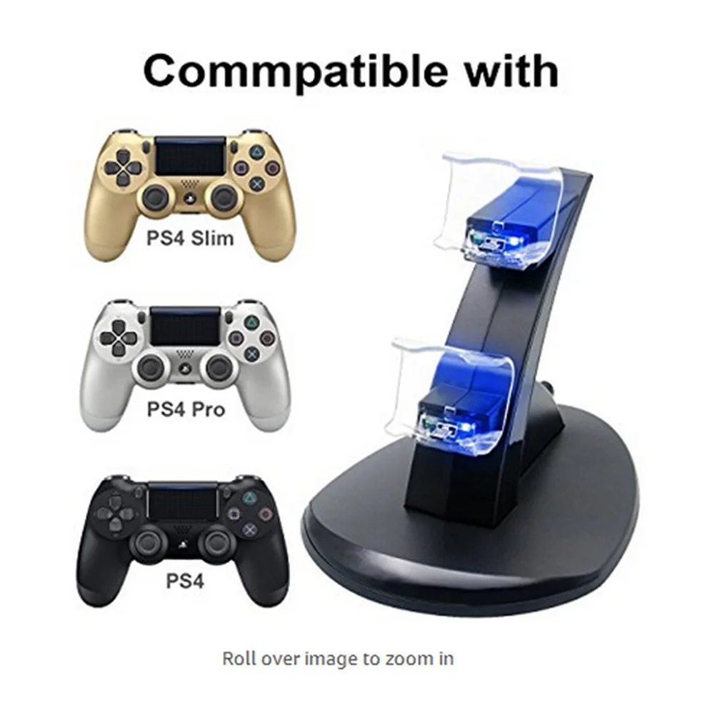 Dual USB Charger Dock for PS4 Gamepad Controller Wireless Joystick DC5V Charging Stand Station Cradle Game Consol Accessories |