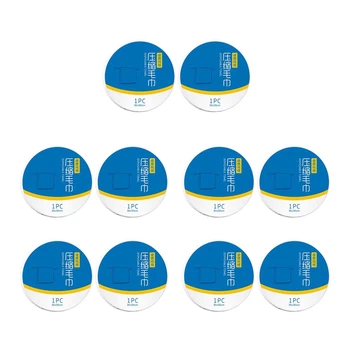 

Fashion-10Pcs Space Saving Cotton Hotels Camping Trip Practical Easy Carry Portable Towels Essential Travel Use Compressed Towel