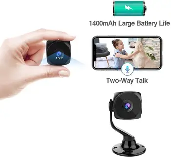 

Mini WiFi Camera Wireless Small Security Cameras 1080P HD Home Mini WiFi Nanny Cam with Talk Two Way Night Vision Indoor Motion