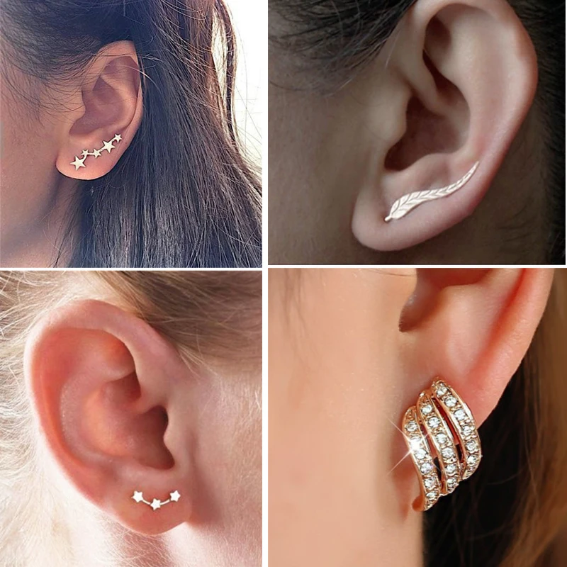 Кристалл серьги-гвоздики в виде цветка для Для женщин модные стразы лист, высокое качество, прекрасный подарок для вечерние в форме звезды бижутерия boucle d'oreille femme