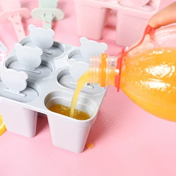 

Summer Homemade Ice Cube Mould Popsicle Mold Freezer Icecream Maker Pan Kitchen DIY Frozen Sucker Round Square Popsicle Molds