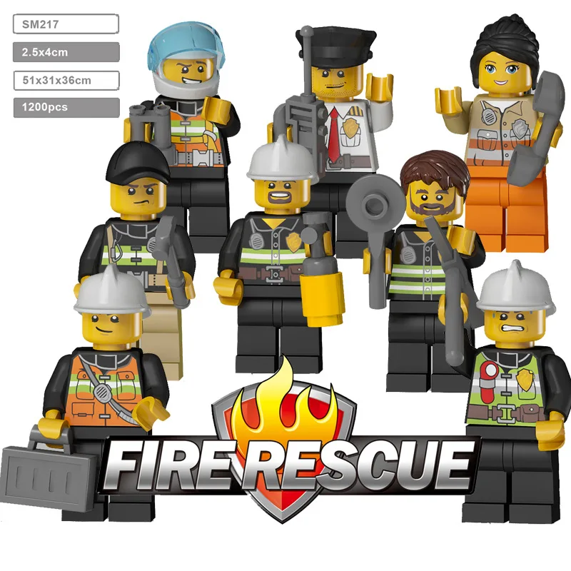 

FLYTOP Sm217/218 Firefighting Series Set Doll Toy Building Blocks Assembled Accessories AliExpress Children'S Educational Toy