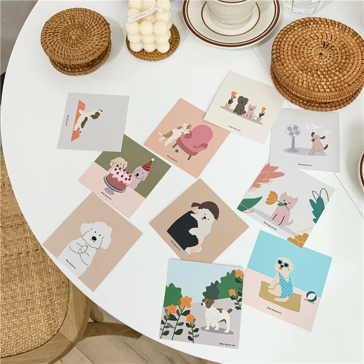 

Super Cute Card Set of 10 "Dog's Daily Life"